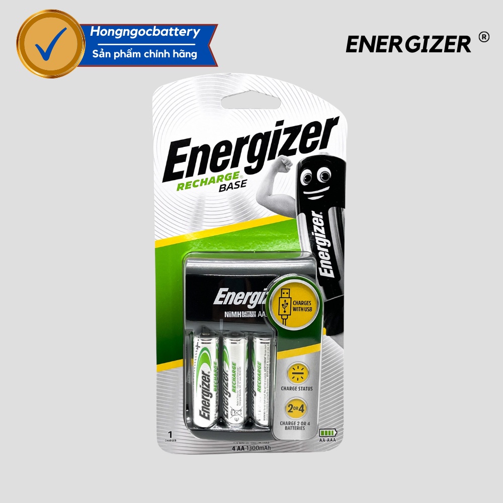 Bộ Sạc Kèm 4 Pin AA ENERGIZER CHVC5 - Hàng chính hãng