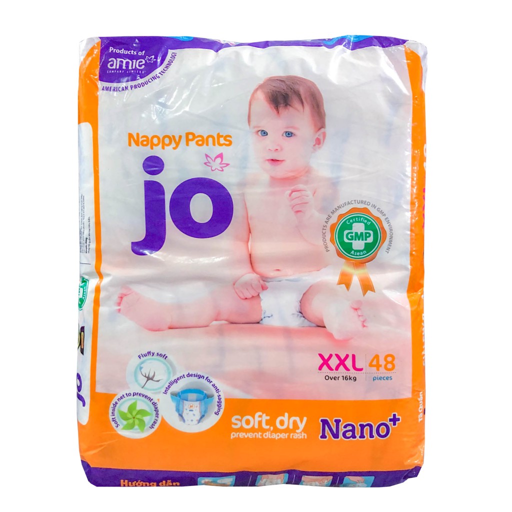 [CHÍNH HÃNG] Bỉm - Tã Quần Jo Size XXL48 (Cho bé &gt; 15 kg)