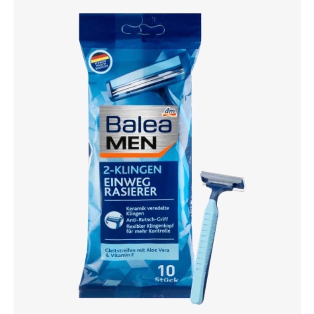 SET 10 DAO CẠO RÂU LƯỠI KÉP  BALEA MEN ĐỨC