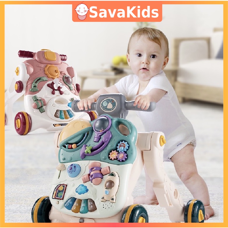 Xe Tập Đi Alpinia 5in1 Cho Bé Xe chòi chân scooter bàn chơi Cho Bé Từ 9 Tháng Có Khóa Bánh An Toàn Savakid