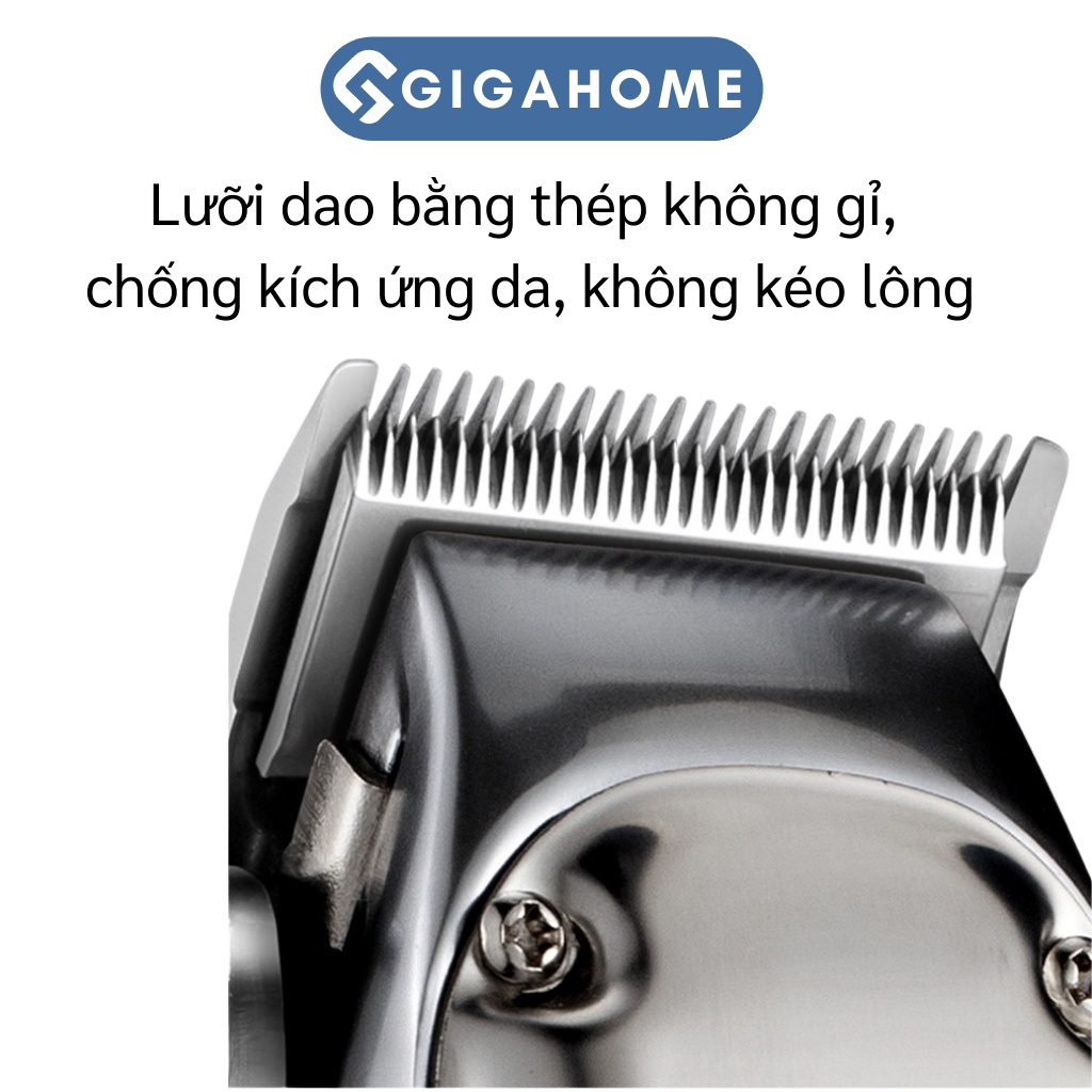 Tông Đơ Cắt Tóc GIGAHOME KM-1997 Chuyên Nghiệp, Hoạt Động Mạnh Mẽ Kèm 6 Lược 8288