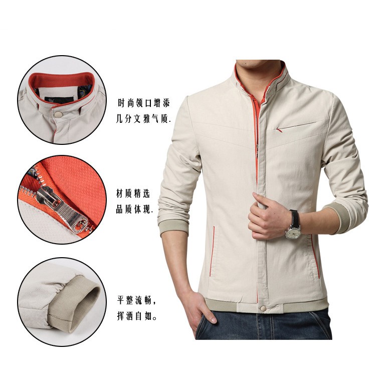 ÁO KHOÁC KAKI NAM 2 LỚP CAO CẤP AKK14-KEM