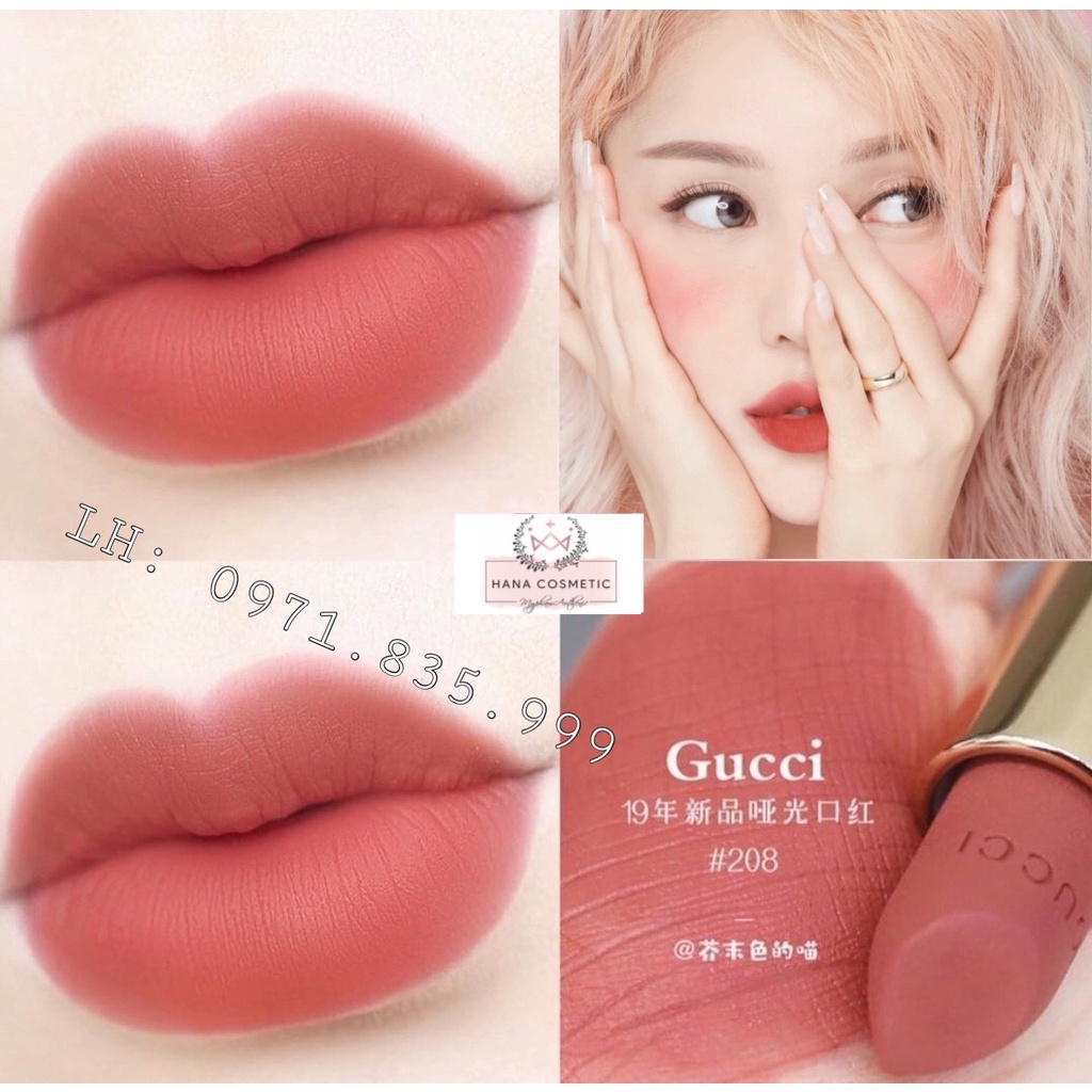 Son Gucci Kem Rouge Liquid Matte Lipstick 6.5ml, Son Kem Gucci 505 Janet Rust Limited Full Size