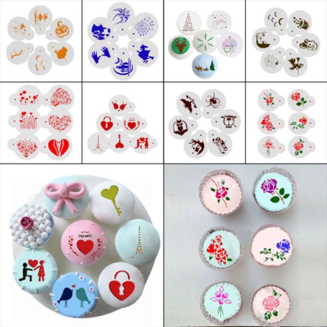 Khuôn vẽ trang trí bánh kem Halloween