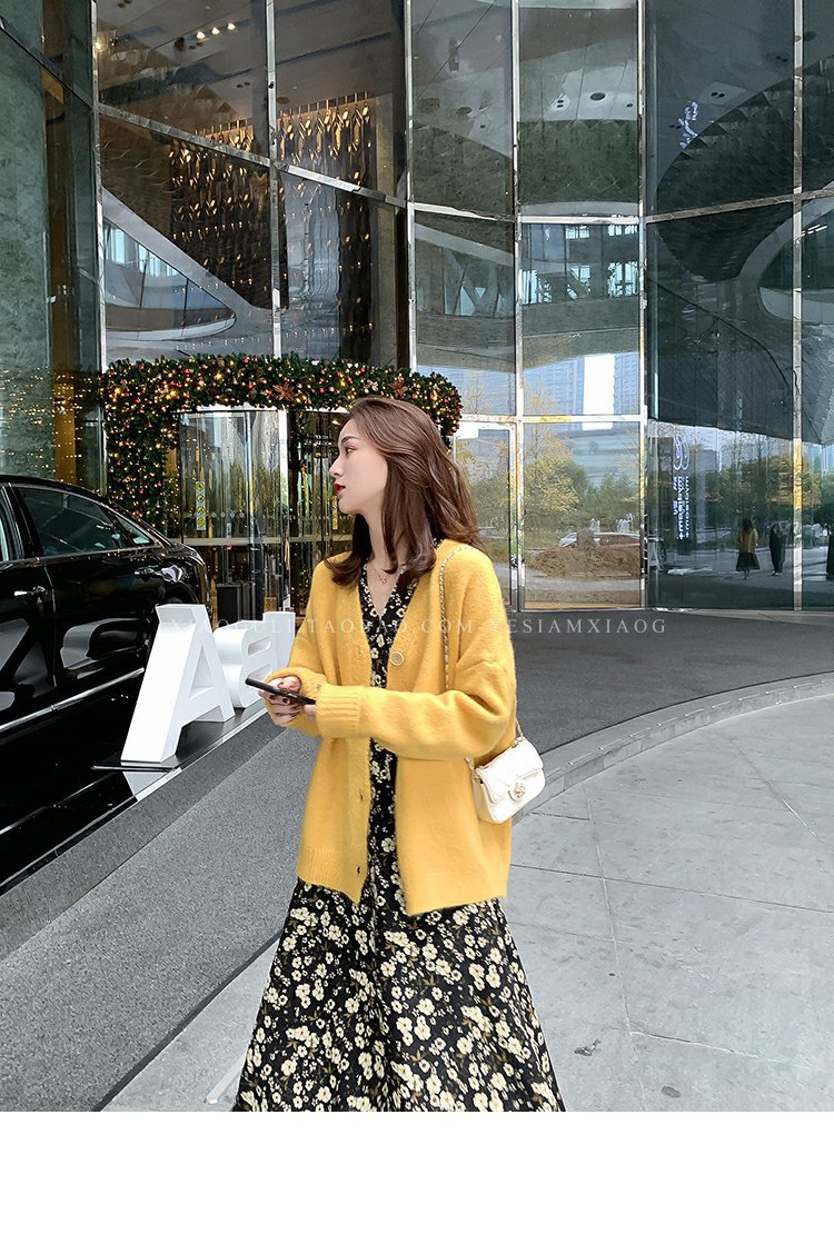 Đầm tay dài in họa tiết hoa xinh xắn thời trang cho nữ | BigBuy360 - bigbuy360.vn