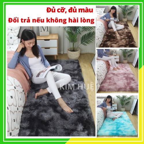 Thảm lông loang trải sàn, thảm trải sofa phòng khách phòng ngủ KIM HUỆ