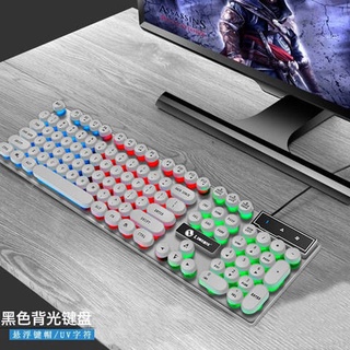 Bộ bàn phím cơ và chuột chơi game có dây phát sáng và cổng usb