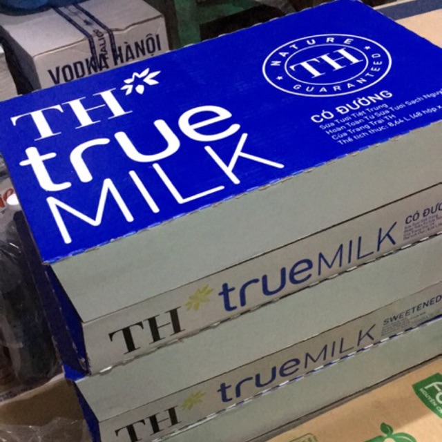 Thùng 12 Vỉ Sữa Tươi TH True Milk x180ml