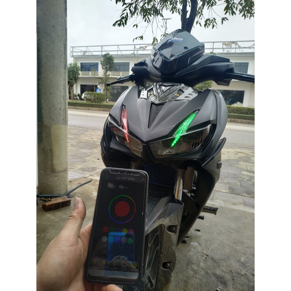 Đèn audi A11 i8 gắn Ex150 Ex155 Win X lắp đặt như zin