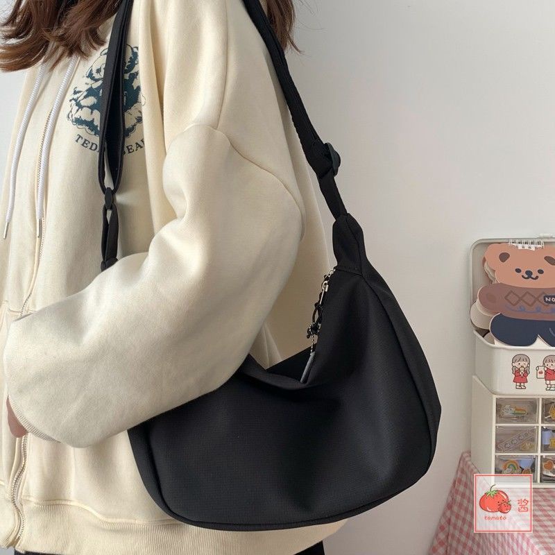 Túi Đeo Vai Màu Sắc Đơn Giản Phong Cách Harajuku Nhật Bản Cho Nữ