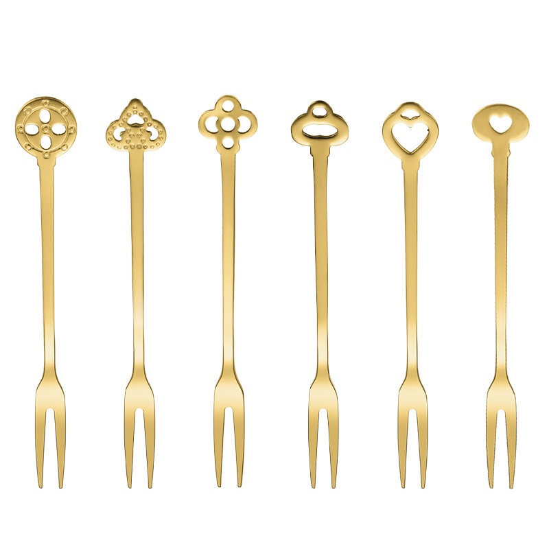 Nĩa Ăn Trái Cây Tráng Miệng Bằng Thép Không Gỉ 304 Cao Cấp