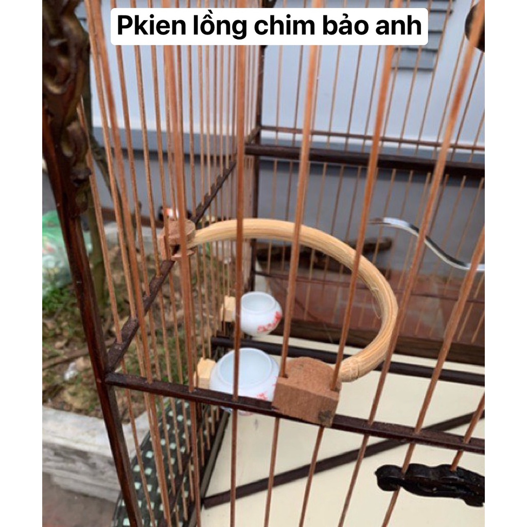 Cầu góc rẻ nhất cho lồng chim chào mào, chích chòe , họa my chất liệu tre già chống mọt