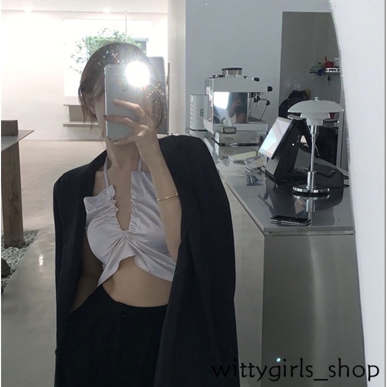 Wittygirls_shop | Áo Không Tay Hở Lưng Thời Trang Mùa Hè Cho Nữ