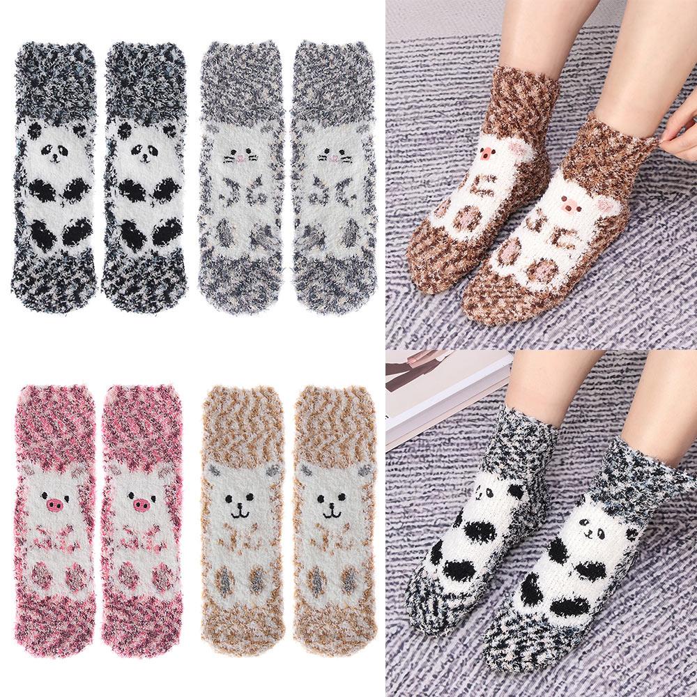 Vớ Nhung San Hô Dày Mềm Mại Thoáng Khí Cho Nam Và Nữ