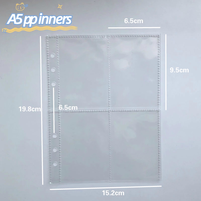 Set 10 Thẻ Hình Thần Tượng 6 Lỗ / 4 Ngăn Khổ A5