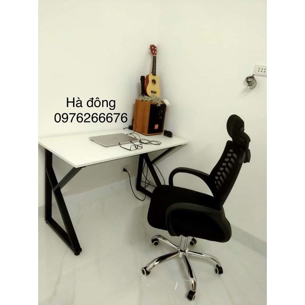 Combo bàn chân sắt chữ K ghế xoay tựa đầu 5003