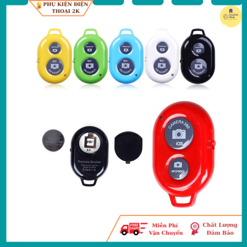 Nút bấm điều khiển chụp ảnh, quay video từ xa kết nối bluetooth với điện thoại
