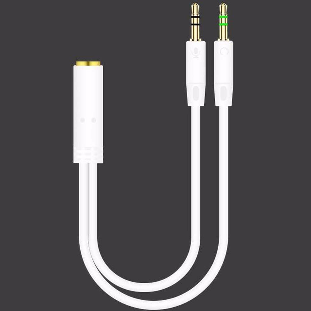 Dây cáp âm thanh chữ Y cho máy nghe nhạc Mp3 Mp4 giắc cắm 3.5mm tùy chọn màu sắc