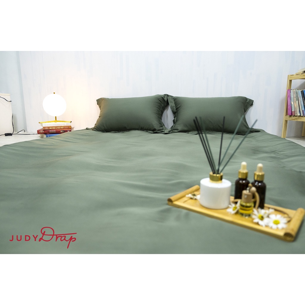 Vỏ Bọc Topper Vải Gỗ Sồi Cao Cấp Mát Lạnh Tự Nhiên Màu Xanh Rêu