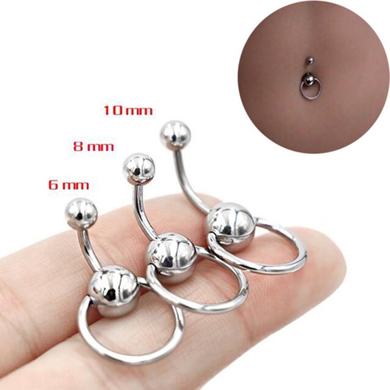 1 Khuyên Rốn Dạng Tròn Bằng Thép Không Gỉ