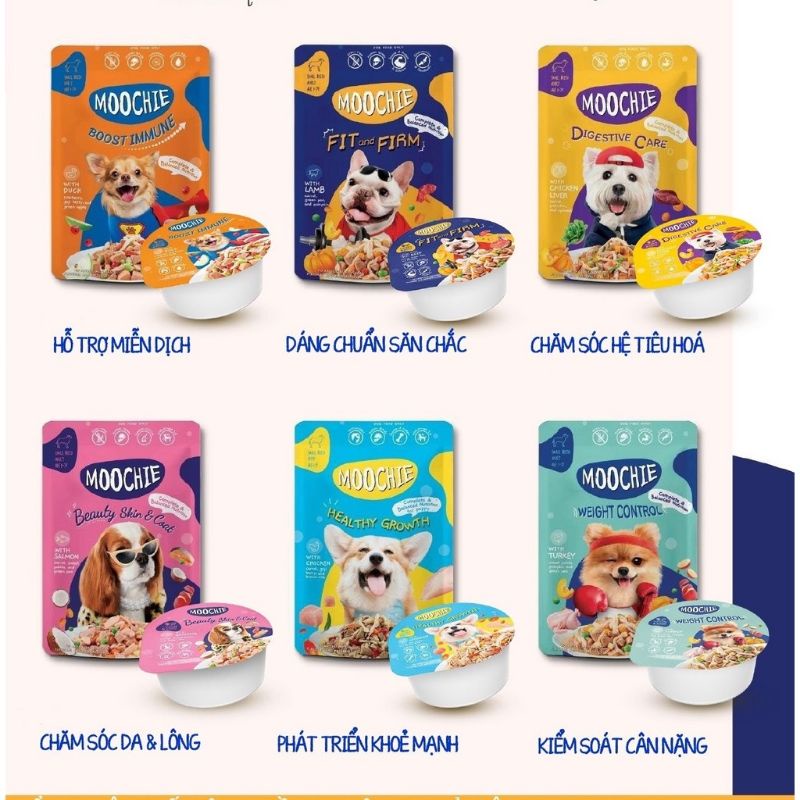 pate chó moochie gói 85g combo 12 gói