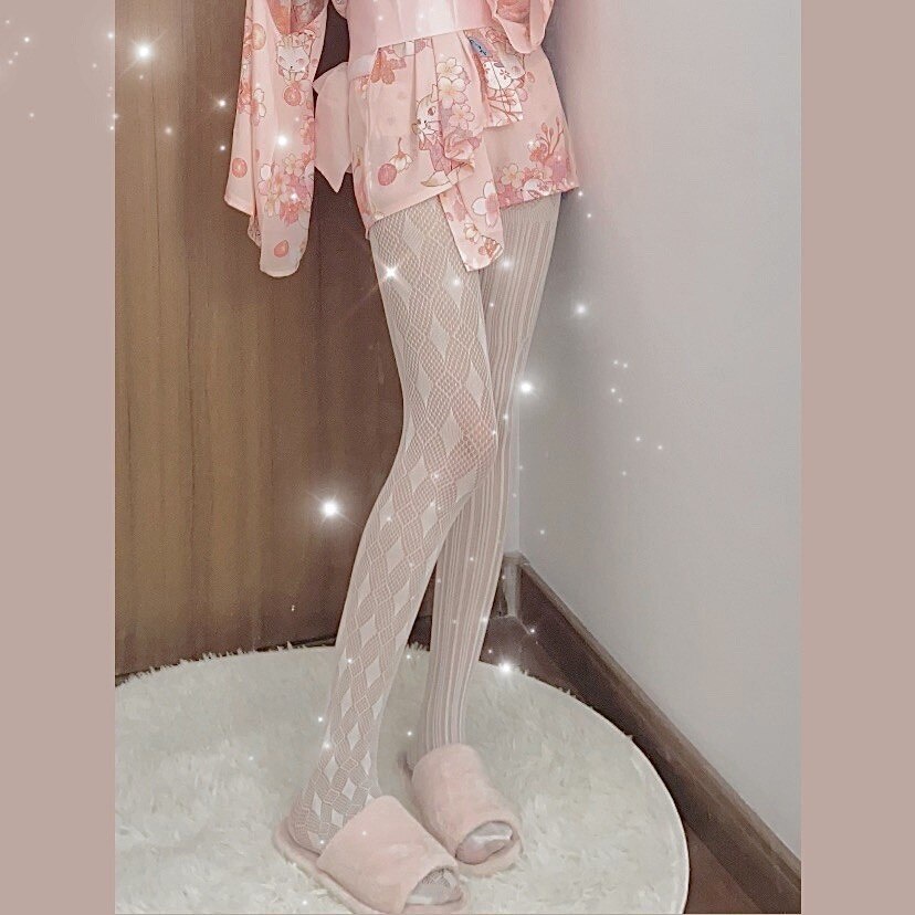 Vớ Lưới Đen Xuyên Thấu Họa Tiết Ngôi Sao Quyến Rũ Cho Nữ