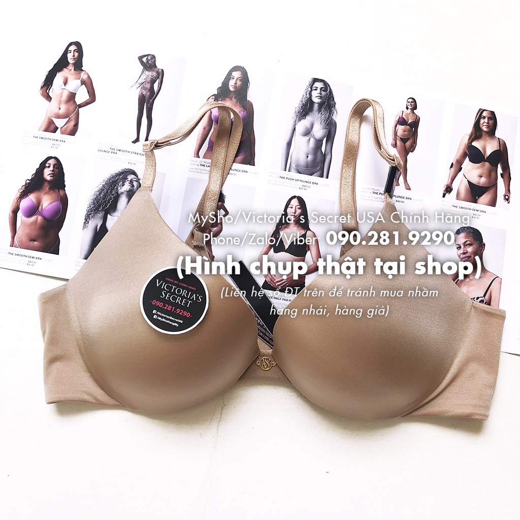 36B, B80 - Áo lót nude siêu nâng ngực  add 1 1/2 cups, dòng So Obsessed Nude - Victoria's Secret USA