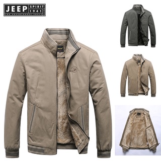 Jeep SPIRIT 1941 ESTD Quần áo quân sự cotton quần áo công sở nam dáng rộng kích thước lớn phần mỏng áo khoác cotton trẻ trung áo khoác ngoài dày áo khoác ngoài 