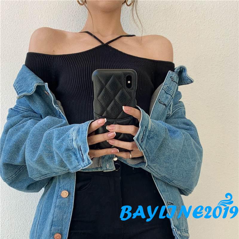 Áo Len Tay Dài Trễ Vai Thời Trang Quyến Rũ Dành Cho Nữ