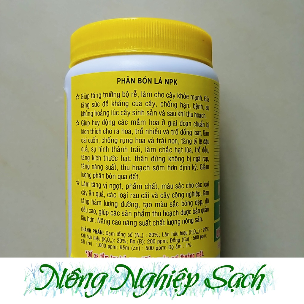 Phân Bón Lá NPK 20-20-20 + TE Của Growmore hũ 100g - Dùng cho cây đang sinh trưởng, tăng đề kháng, cây phát triển nhanh