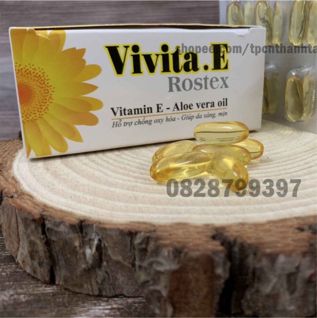 Viên uống đẹp da Vitamin E 4000mcg, tinh dầu lô hội làm đẹp da, chống lão hóa - Hộp 30 viên | Thế Giới Skin Care