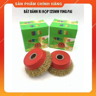 Chổi đánh rỉ sét, chén cước kẽm vàng dùng cho máy cầm tay loại 10mm ✽ ĐÁNH BAY RỈ SÉT CỦA KIM LOẠI, MÁY MÓC
