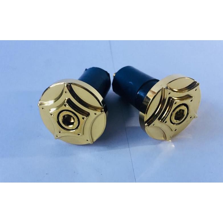 Gù tay lái INOX 304 NGÔI SAO ( XI VÀNG )