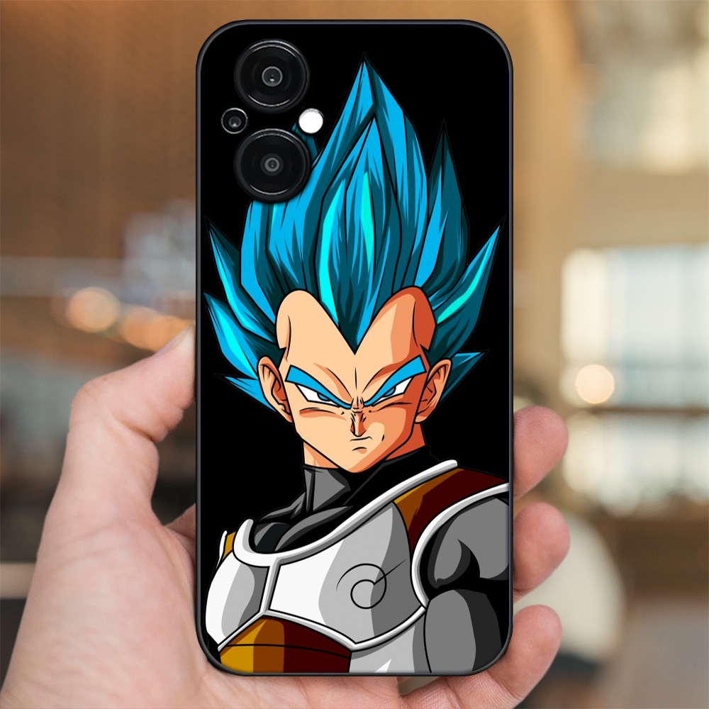 Ốp lưng Oppo Reno 8Z 5G viền đen in hình Vegeta Dragon Ball