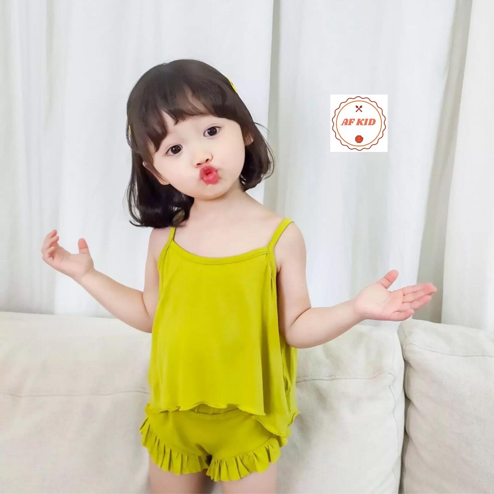 Quần áo trẻ em, bộ minky mom 2 dây cho bé gái chip bèo, đồ mùa hè cho bé gái chất thun lạnh mềm mịn siêu mát cho bé