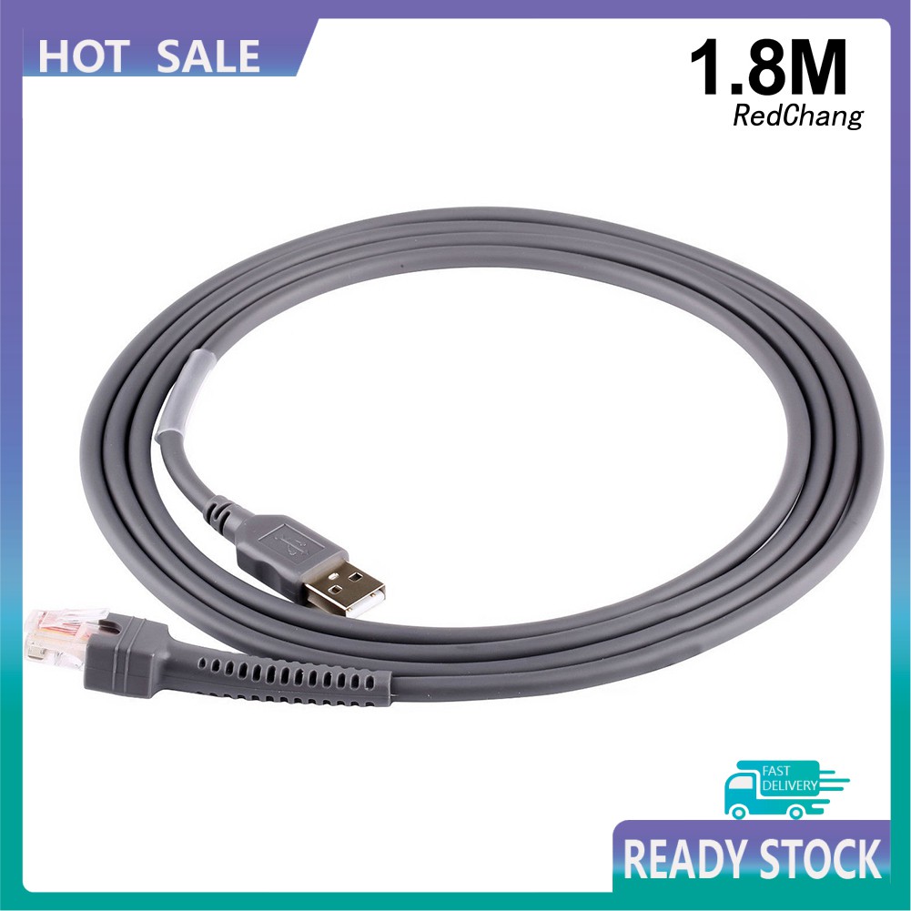 Cáp chuyển đổi giắc cắm USB 2.0A sang RJ45 1.8m tốc độ cao cho máy quét mã vạch Symbol LS2208