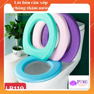 Miếng lót, đệm lót bồn cầu giữ ấm mùa đông, chống thấm nước chất liệu mút xốp mềm mại ấm áp