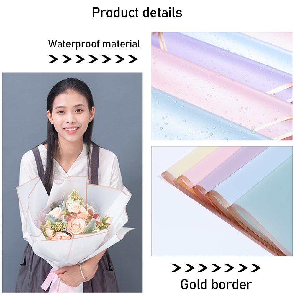 YEW 20 Tờ / Gói Quà Bằng Giấy Dày Viền Vàng Chống Nước