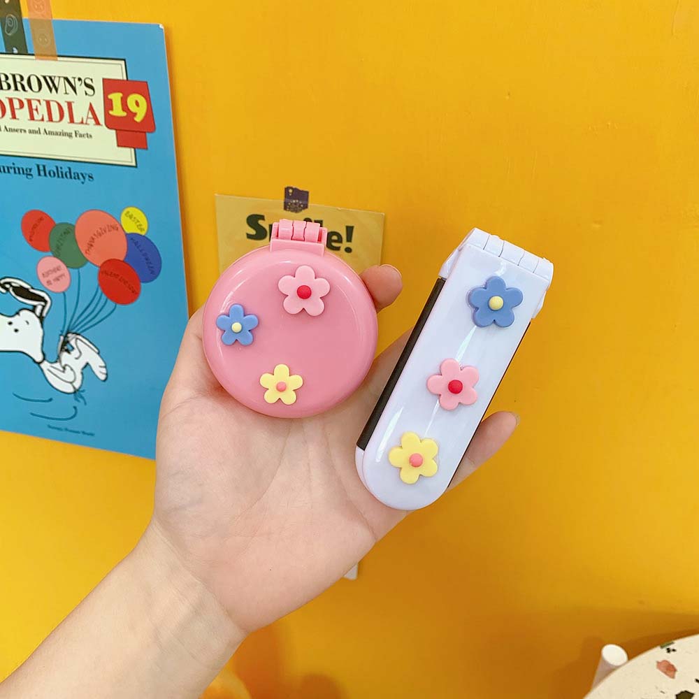 [Hàng mới về] Lược chải tóc mini tích hợp gương tiện dụng khi đi du lịch