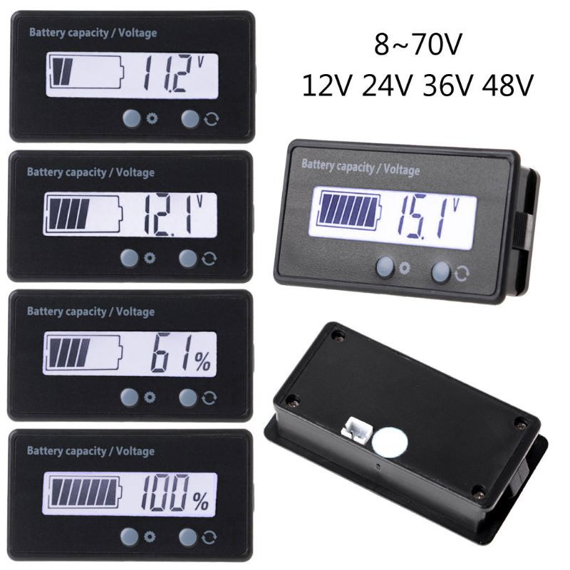 Thiết Bị Kiểm Tra Dung Lượng Pin 12v / 24v / 36v / 48v Màn Hình Lcd