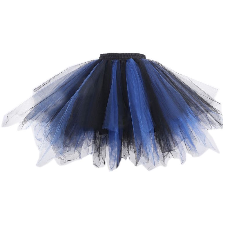 wit♣ Women Kids Contrast Colorful Irregular Tutu Skirt Tulle Ballet Dance Stage Wear