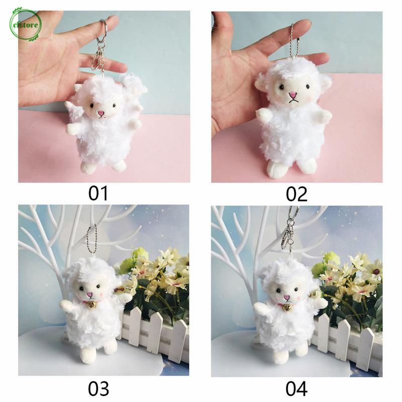 Móc khóa Thú Nhồi Bông Hình Chú Cừu Nhỏ Nhắn Dễ Thương