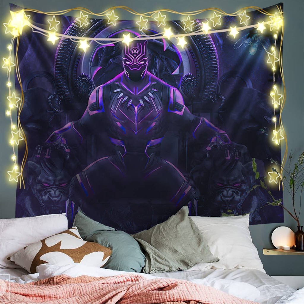 Tranh Vải Decor Marvel Chất Liệu Lụa Cao Cấp - Tặng Kèm Đèn Led