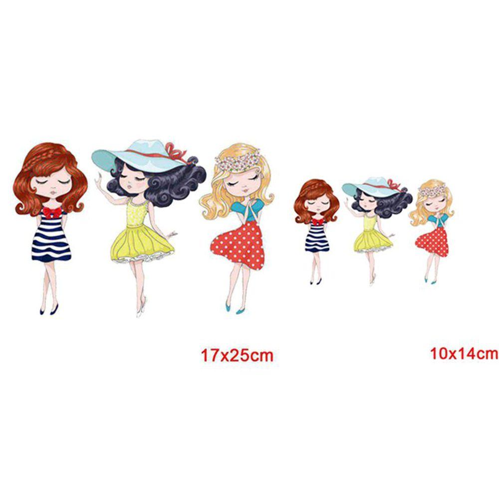 Danilo Miếng Dán Ủi Quần Áo Truyền Nhiệt Họa Tiết Hoa Dành Cho Bé Gái