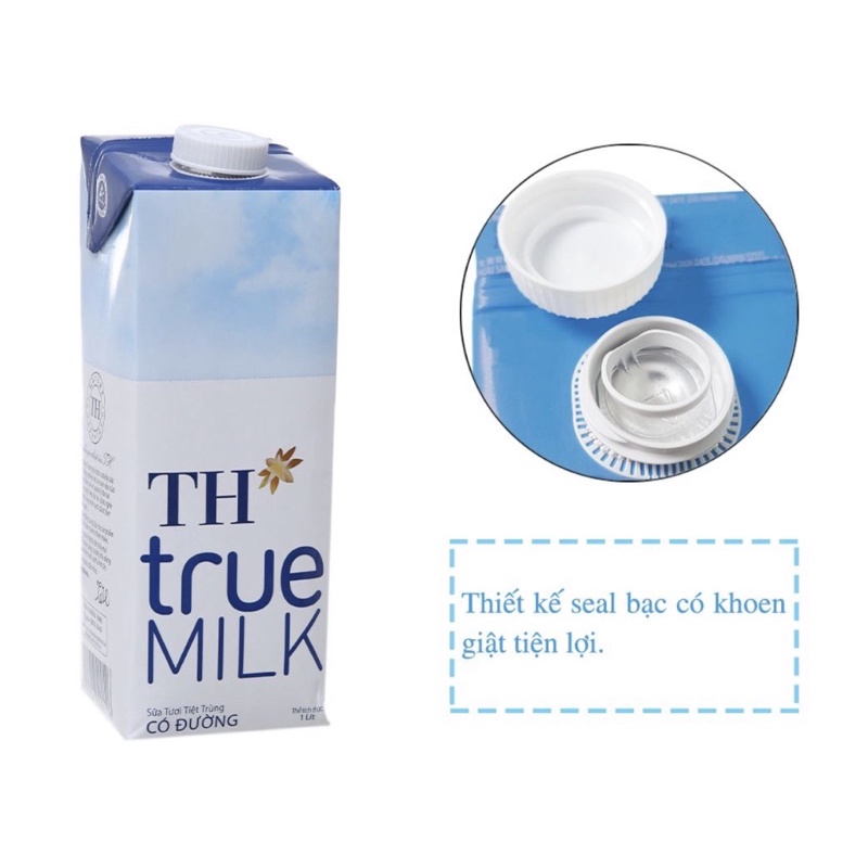 Thùng sữa tươi tiệt trùng TH true MILK hộp 1lít