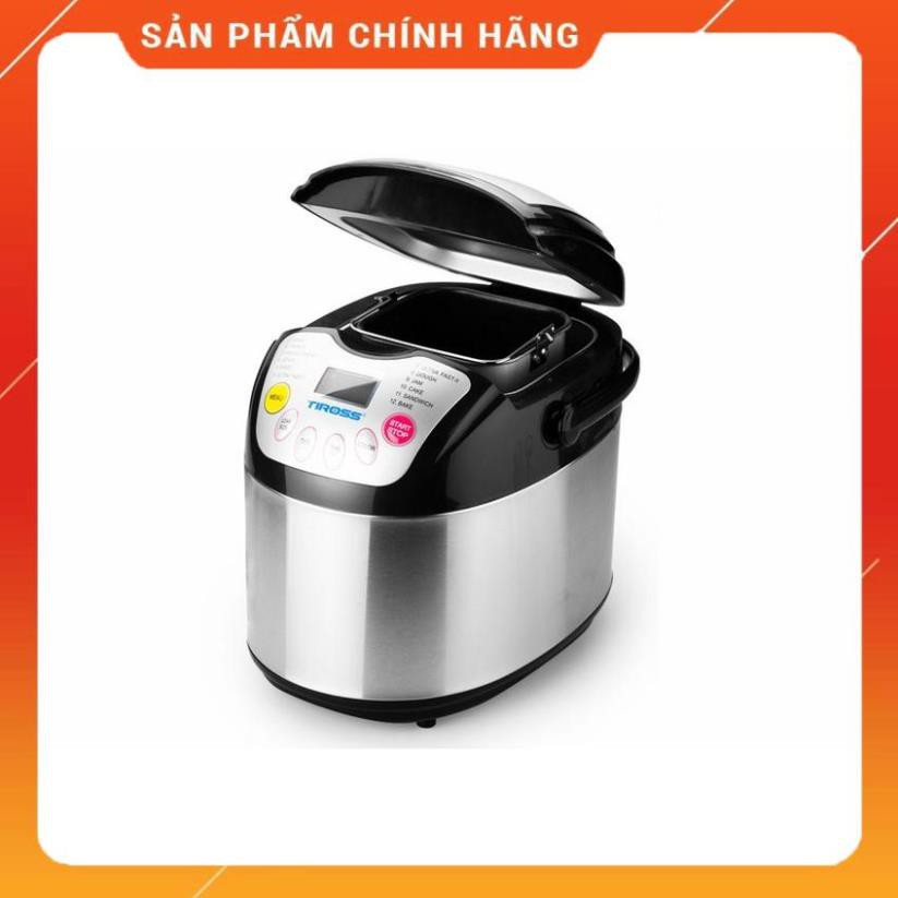 [Chính hãng-Lỗi 1 đổi 1] Máy làm bánh mỳ Tiross TS821 | TS822, 12 chức năng, thân inox, 600W [BH 12 tháng]