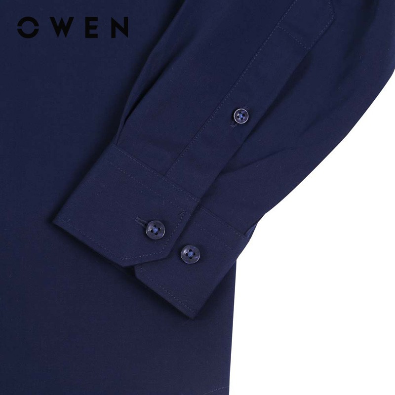 Áo sơ mi dài tay nam Owen Bamboo Regularfit màu xanh đen - AR23783D (MHR) | BigBuy360 - bigbuy360.vn