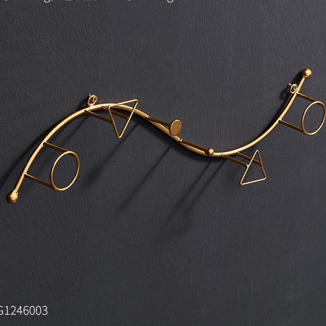 Móc treo kim loại mạ vàng decor phòng, bếp, nhà cửa