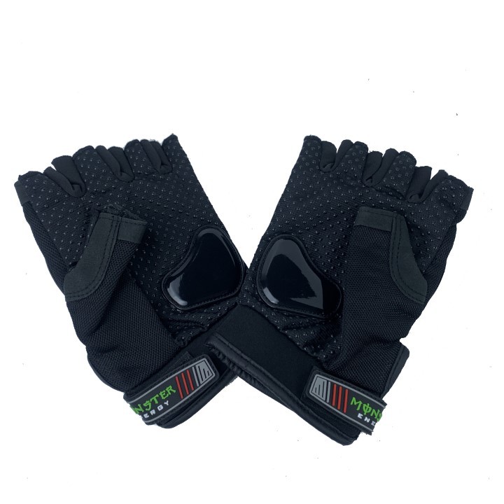Găng tay Monster cụt hở ngón có gù cứng bán sỉ, bao tay đa năng thể thao motor xe đạp xe máy pkl phượt