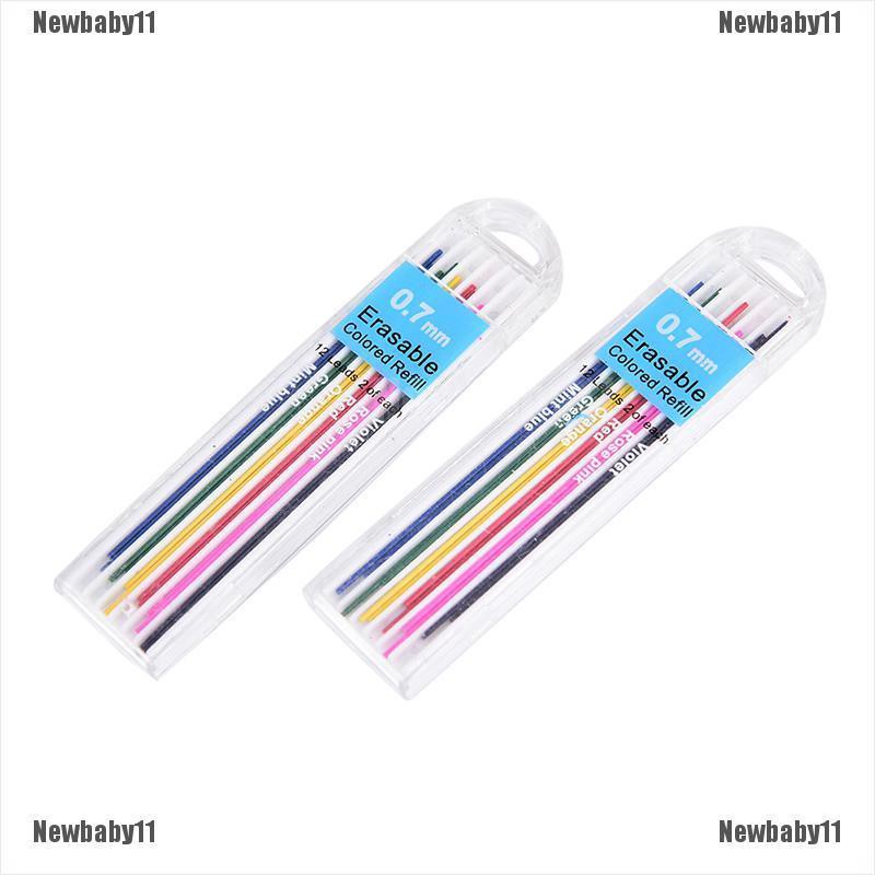 Hộp ruột bút chì bấm màu 0.7mm có thể xóa được chuyên dụng